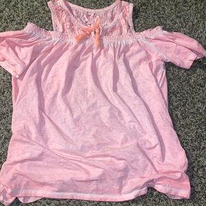 Justice cold shoulder blouse. Pretty and soft.